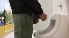 Amazing Guy Cruising In Public Toilet