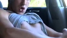 Str8 Hot Young Jock Jerks In His Car