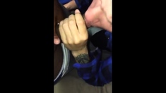 Sucking a black cock until he shoot his load