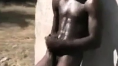 Str8 African Men Stroke Public For Money