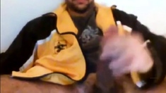 Sexy Str8 Danish Monstercock cums on a paper towel #27