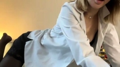 Solo masturbation of a beautiful amateur blonde