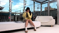 Asian japanese teen with outdoors