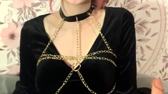 Solo ladyboy masturbation