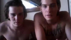 Twink Twins Masturbating on Webcam