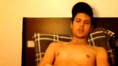 Twink's Amateur Striptease and Webcam Jerk Off Session