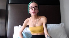 Young amateur teen in solo masturbation getting kinky