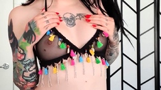 Hottest brunette solo webcam masturbation 2