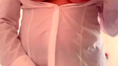 Great Big Boobs On Masturbating Redhead