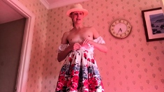 Blonde big titted amateur milf banged