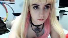 Blonde Teen Solo Masturbating On Webcam