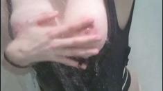 Amateur striptease and Solo masturbation