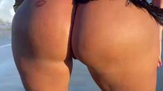 Cute Faced Brunette Beauty Fucked In Ass Outdoors