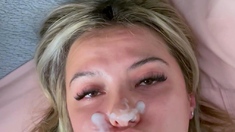 Sexy amateur blonde blowjob amp cumshot HD