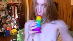 Amateur czech teen in her first toy induced orgasm