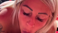 Blonde amateur milf does anal on pov camera 21