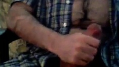 Bear Daddy Jerks Off, Shoots a Big Load