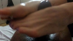 Interracial foot fetish action