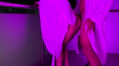 Risky Public Sex on a Hotel Balcony During Ski Season