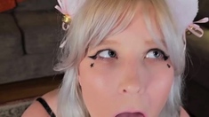 Amateur Blonde Girlfriend Toyed And Facialized