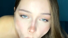 Teen Kate Kuray's Intense Close-up Blowjob And Explosive