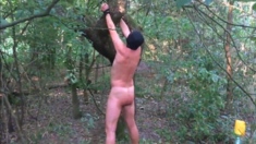 Pissing Master Uses Slave Outdoors For Pleasure