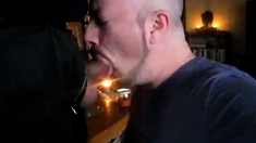 Deep Throating Guy In Suit Cum Swallow